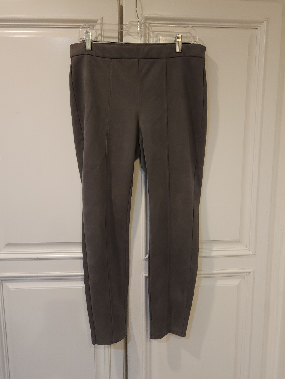 Women's Gray Ponte Slim Ankle Pants